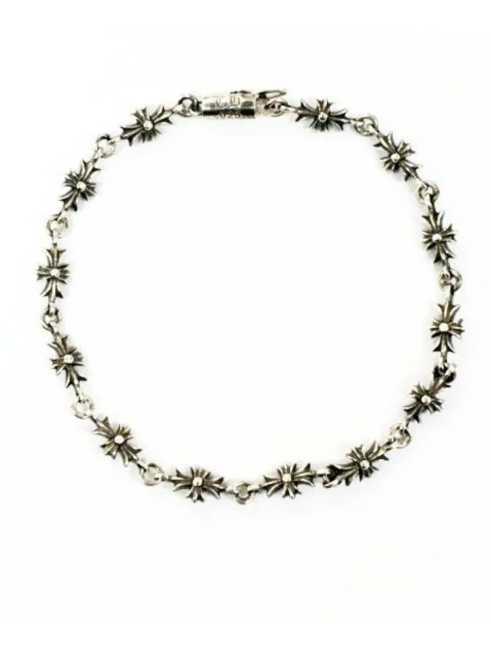 Chrome Hearts Tny CH Pls Tiny CH Plus Bracelet Silver 13 Links
